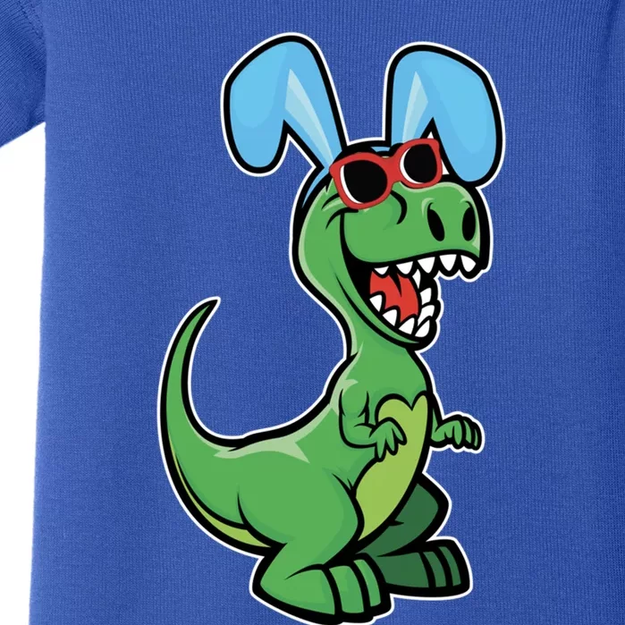 Easter T Rex Dinosaur With Easter Bunny Rabbit Ears Great Gift Baby Bodysuit