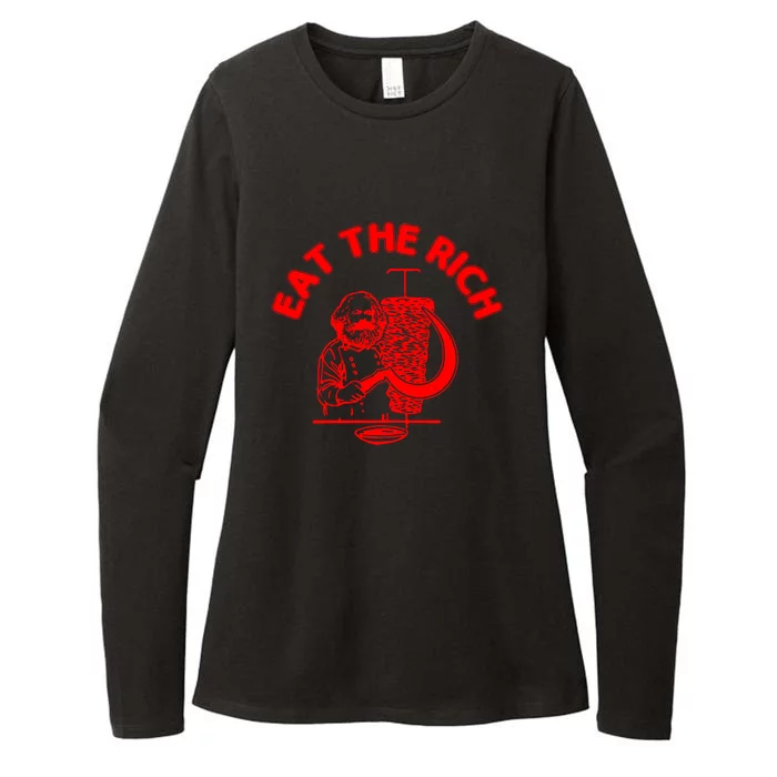 Eat The Rich Doner DöNer Kebab Karl Marx Socialist Hasan Piker Womens CVC Long Sleeve Shirt