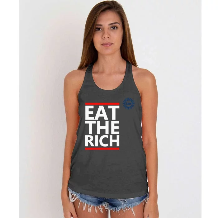 Eat The Rich Uaw Women's Knotted Racerback Tank