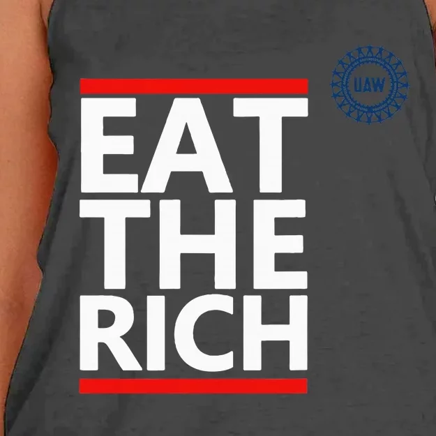 Eat The Rich Uaw Women's Knotted Racerback Tank