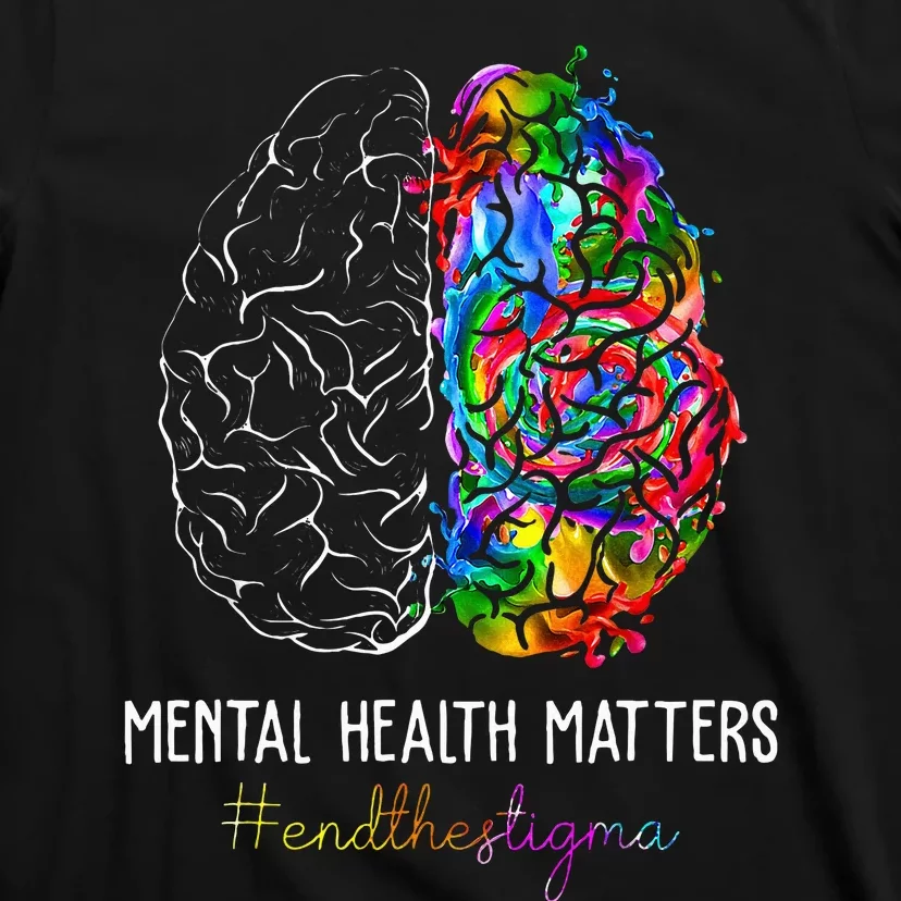 End The Stigma Mental Health Matters Mental Awareness T-Shirt