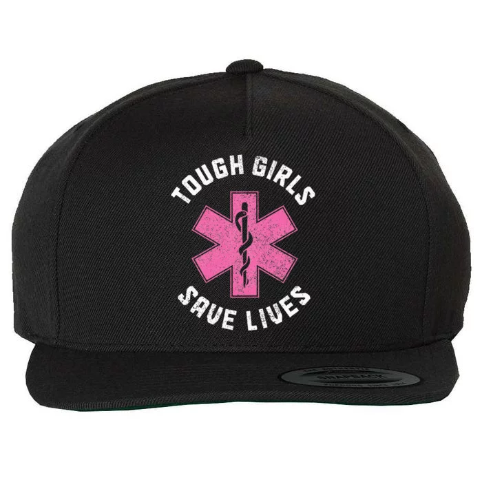 Emt Tough Save Lives Paramedic Ems Emergency Wool Snapback Cap