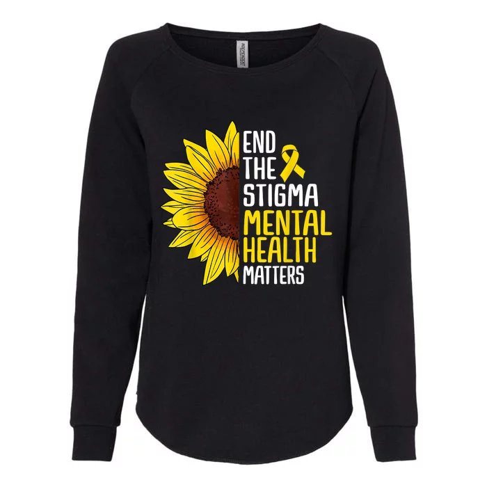 End The Stigma Mental Health Matters Mental Awareness Womens California Wash Sweatshirt