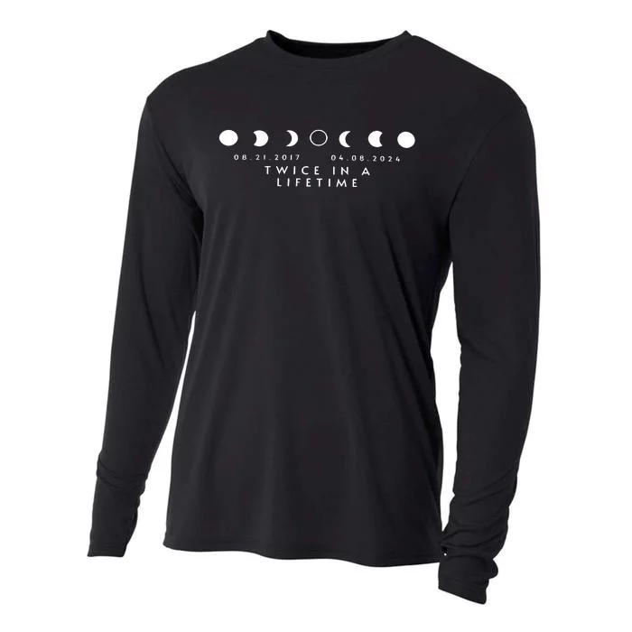 Embroidered Total Solar Eclipse 2024 Cooling Performance Long Sleeve Crew