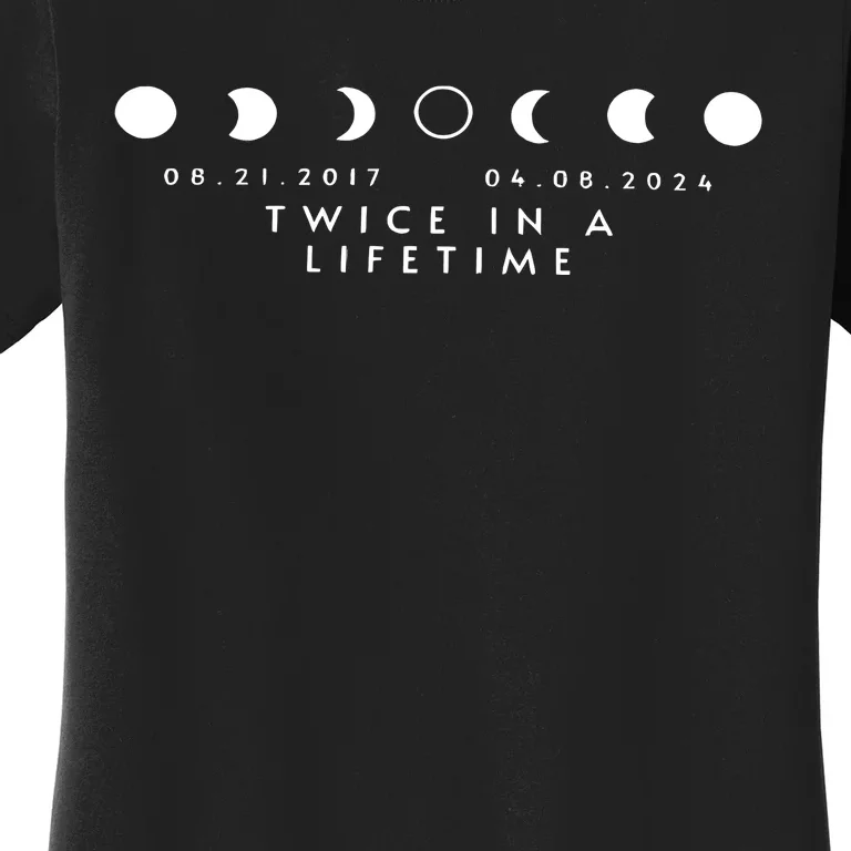 Embroidered Total Solar Eclipse 2024 Women's T-Shirt