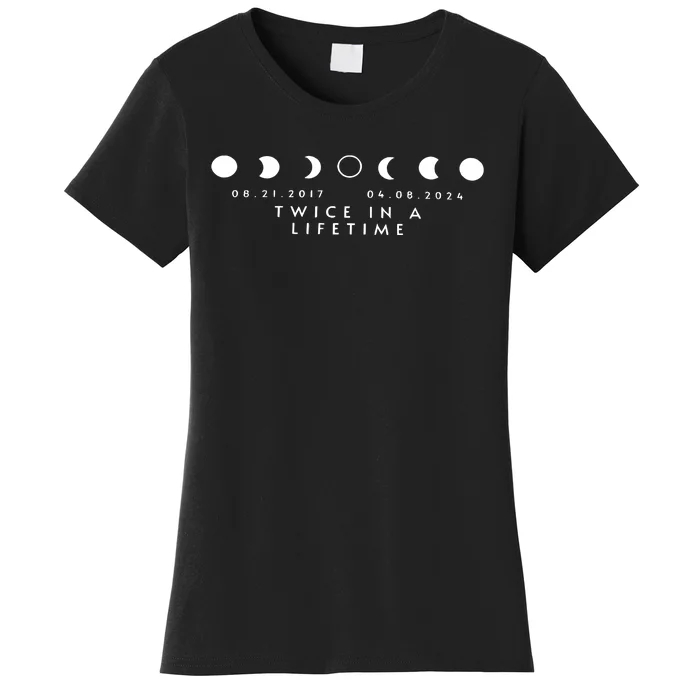 Embroidered Total Solar Eclipse 2024 Women's T-Shirt