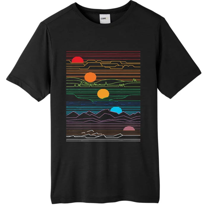 EDM Techno Sun Moon Design Dance Rave Music Festival ChromaSoft Performance T-Shirt