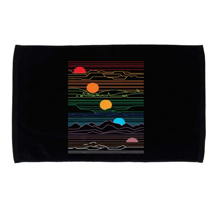 EDM Techno Sun Moon Design Dance Rave Music Festival Microfiber Hand Towel