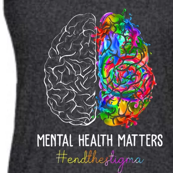 End The Stigma Mental Health Matters Mental Awareness Gifts Ladies Essential Flowy Tank