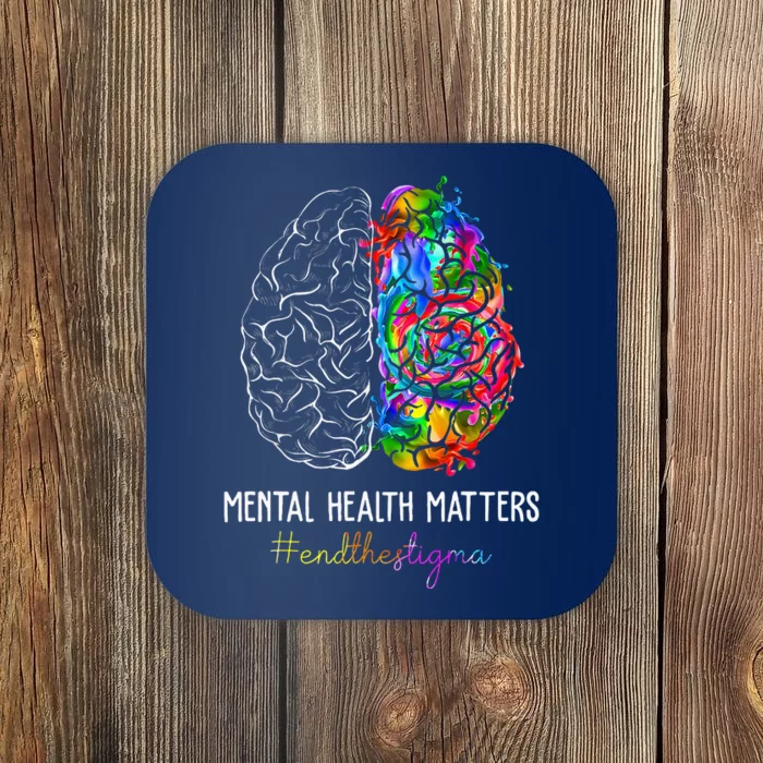 End The Stigma Mental Health Matters Mental Awareness Gifts Coaster