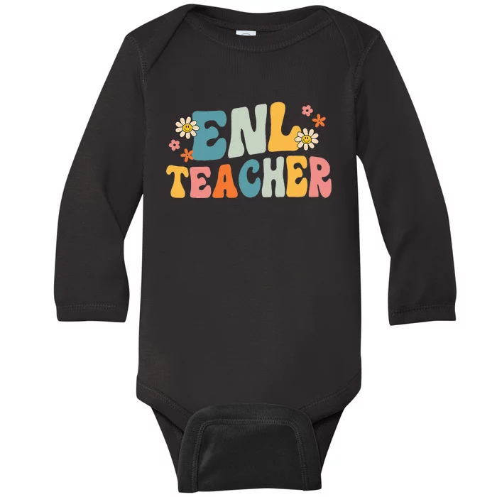 ENL Teacher Squad English New Language Squad Crew Team Baby Long Sleeve Bodysuit