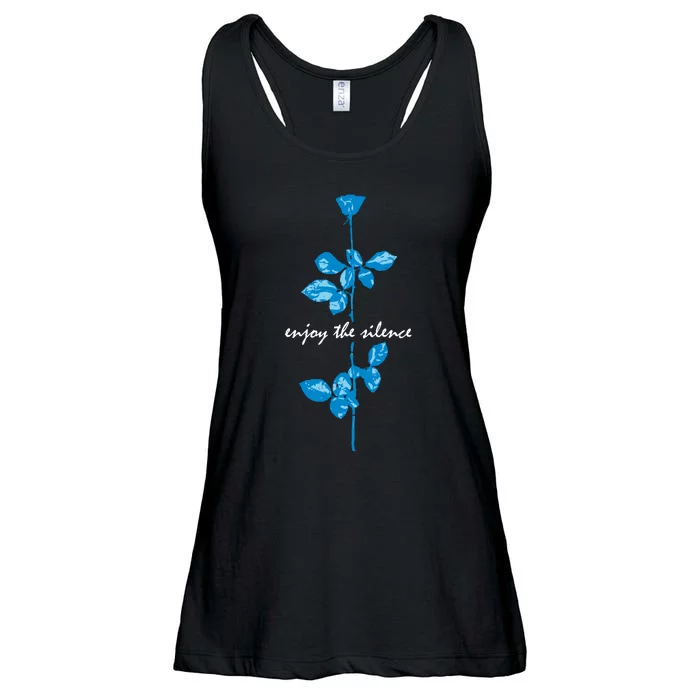 Enjoy The Silence Blue Ladies Essential Flowy Tank