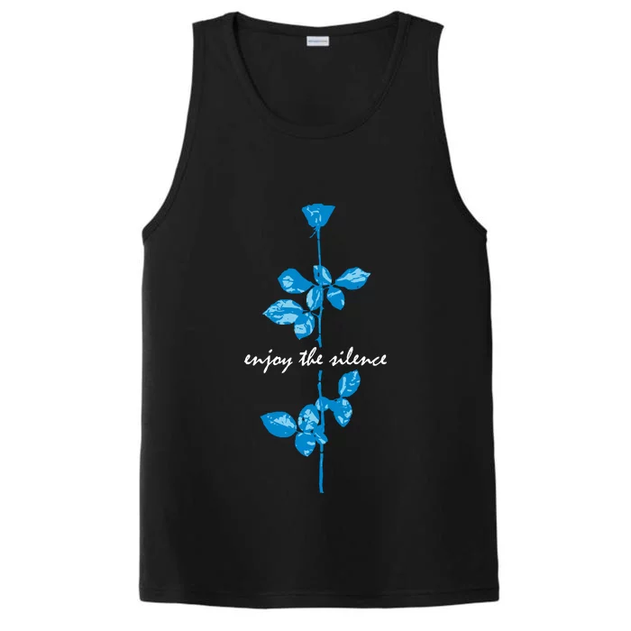 Enjoy The Silence Blue Performance Tank