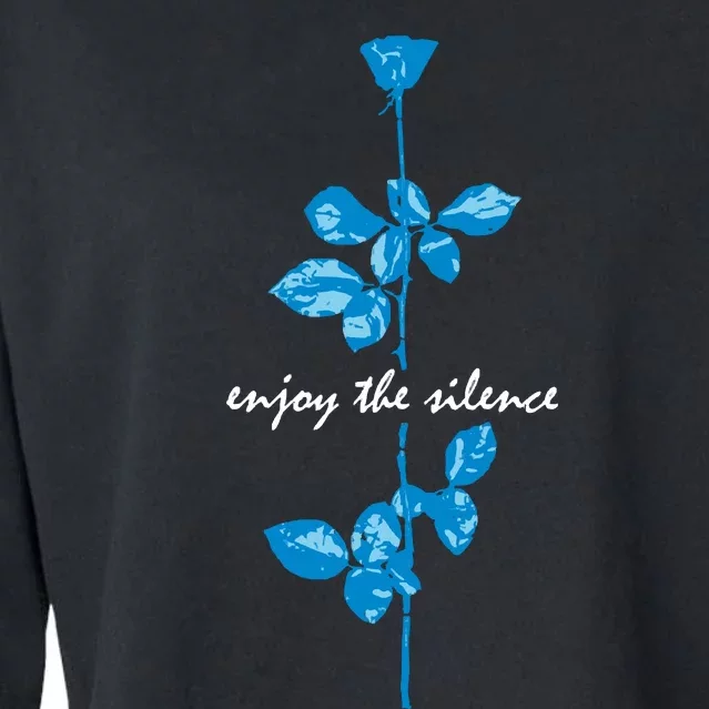 Enjoy The Silence Blue Cropped Pullover Crew