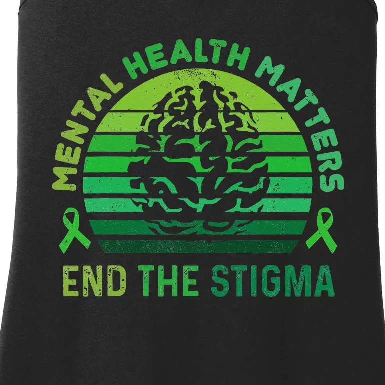 End The Stigma Mental Health Matters Mental Awareness Gifts Ladies Essential Tank