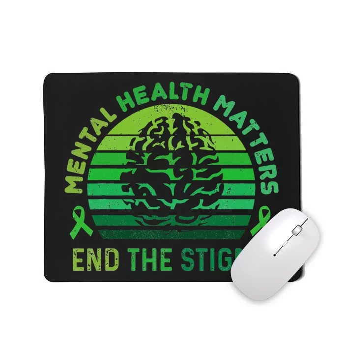 End The Stigma Mental Health Matters Mental Awareness Gifts Mousepad