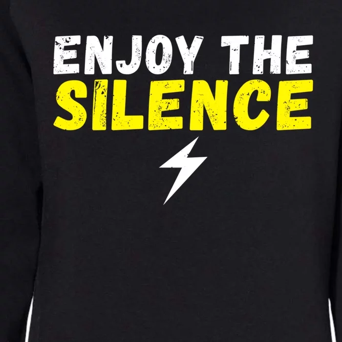 Enjoy The Silence Ev Electric Vehicle Funny Gift Womens California Wash Sweatshirt