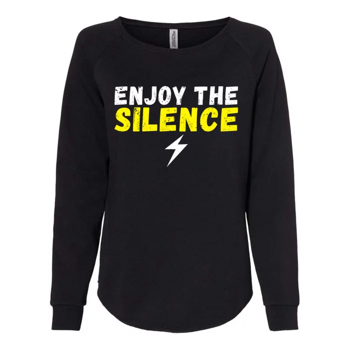 Enjoy The Silence Ev Electric Vehicle Funny Gift Womens California Wash Sweatshirt