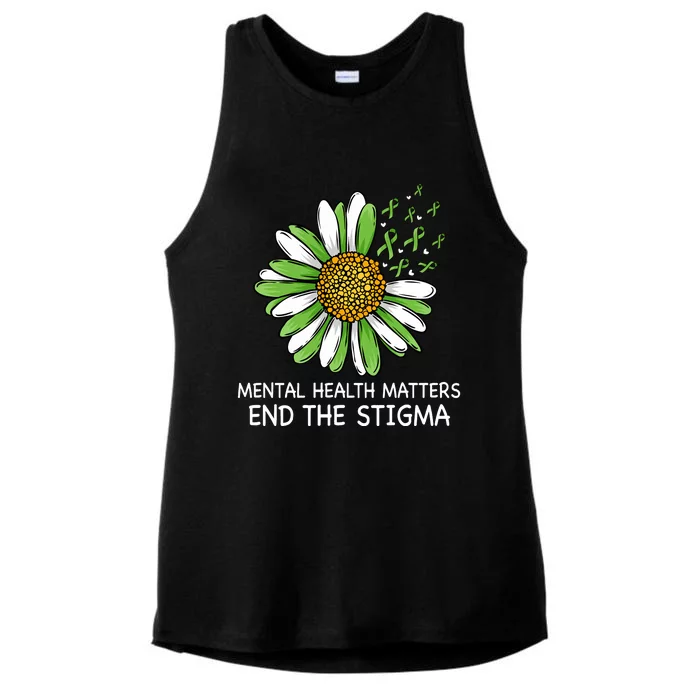 End The Stigma Mental Health Awareness Ladies Tri-Blend Wicking Tank