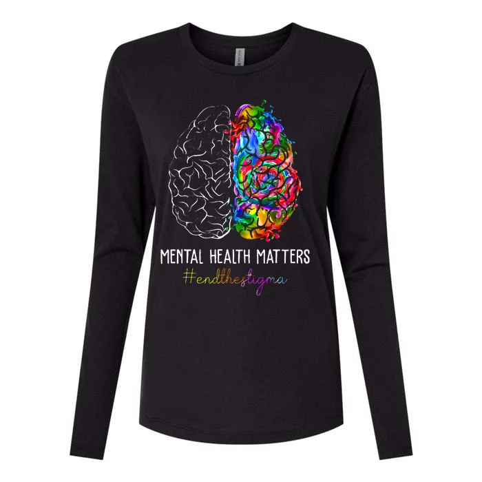 End The Stigma Mental Health Matters Womens Cotton Relaxed Long Sleeve T-Shirt