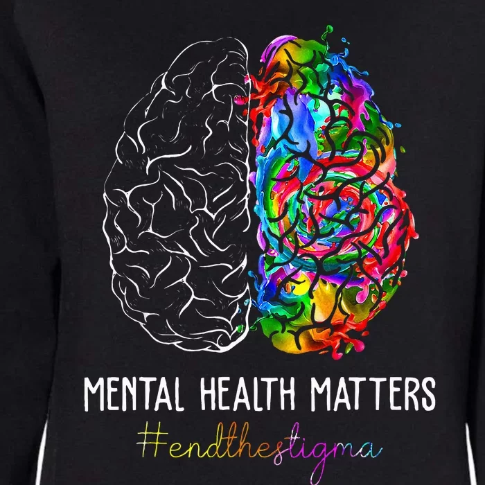 End The Stigma Mental Health Matters Womens California Wash Sweatshirt