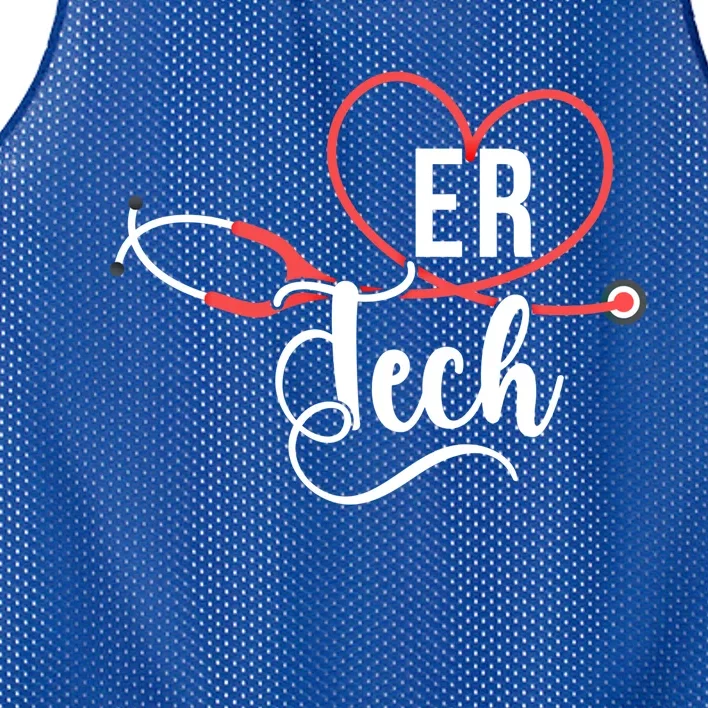 Er Tech Stethoscope Emergency Room Tech Gift Mesh Reversible Basketball Jersey Tank