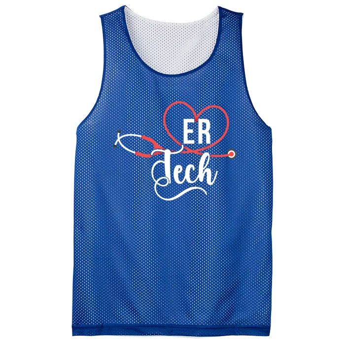 Er Tech Stethoscope Emergency Room Tech Gift Mesh Reversible Basketball Jersey Tank