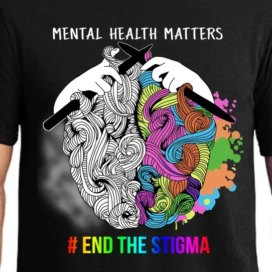 End The Stigma Tal Health Matters Tal Awareness Gift Pajama Set