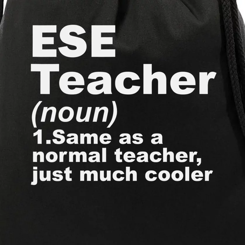 ESE Teacher Same As A Normal Teacher Just Much Cooler Drawstring Bag