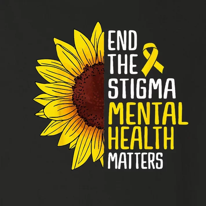 End The Stigma Mental Health Matters Mental Awareness Toddler Long Sleeve Shirt