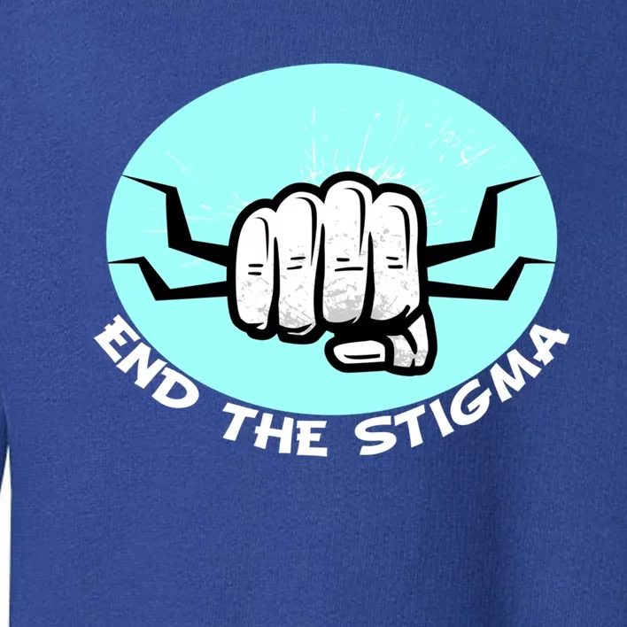 End The Stigma Funny Gift Sexual Assault Awareness Month April Gift Toddler Sweatshirt