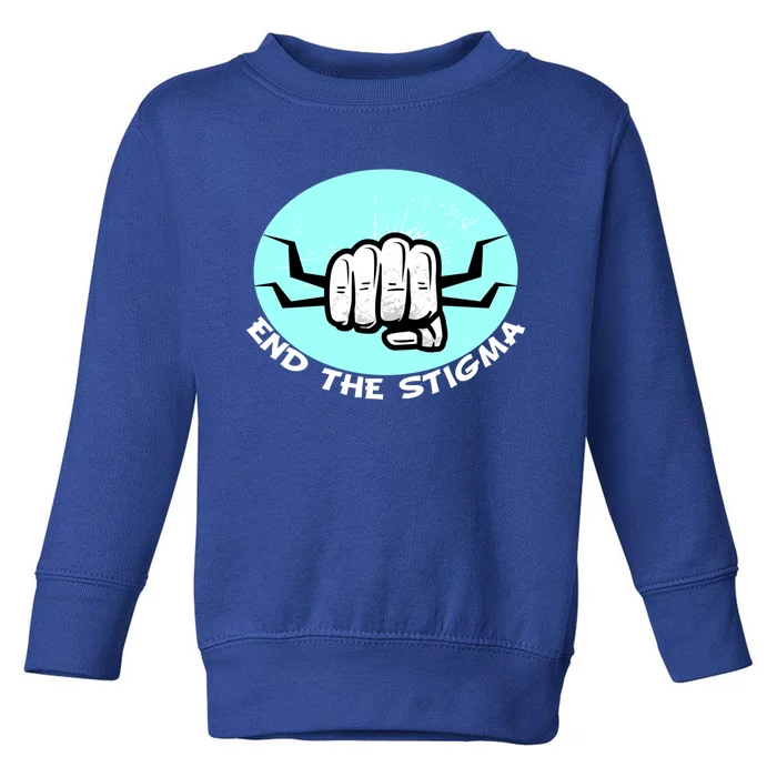 End The Stigma Funny Gift Sexual Assault Awareness Month April Gift Toddler Sweatshirt