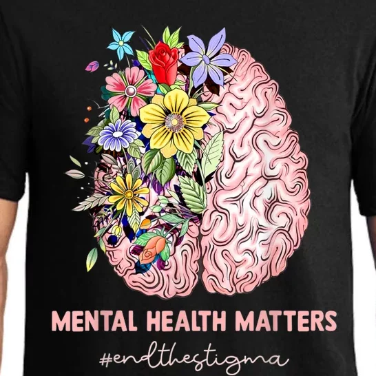 End The Stigma Mental Health Matters Mental Awareness Gift Pajama Set