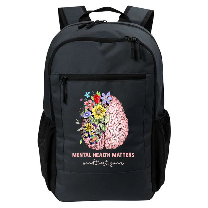 End The Stigma Mental Health Matters Mental Awareness Gift Daily Commute Backpack