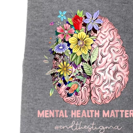 End The Stigma Mental Health Matters Mental Awareness Gift Doggie 3-End Fleece Hoodie