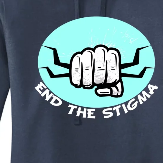 End The Stigma Gift Sexual Assault Awareness Month April Gift Women's Pullover Hoodie