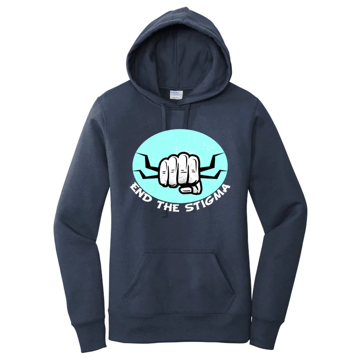 End The Stigma Gift Sexual Assault Awareness Month April Gift Women's Pullover Hoodie