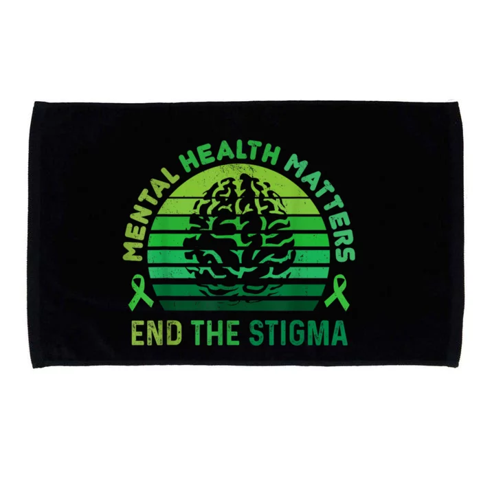 End The Stigma Mental Health Matters Mental Awareness Gifts Microfiber Hand Towel