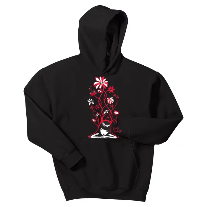 Emily The Strange Flower Power Cat Nap Kids Hoodie