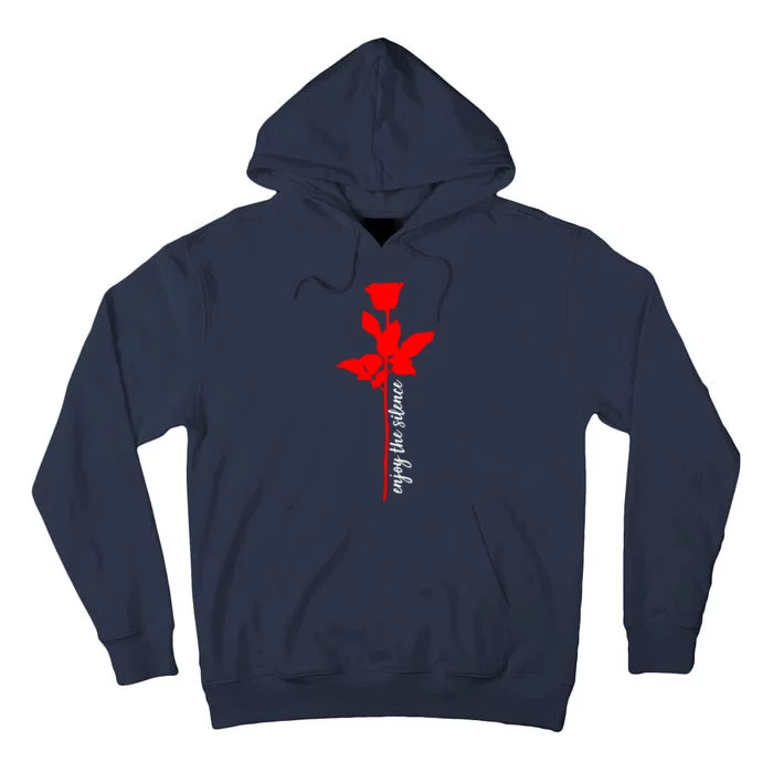 Enjoy The Silence Rose Flower Tall Hoodie