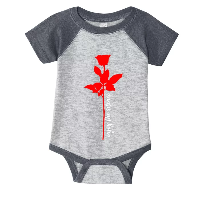 Enjoy The Silence Rose Flower Infant Baby Jersey Bodysuit