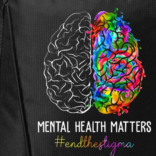 End The Stigma Mental Health Matters Mental Awareness Gifts City Backpack