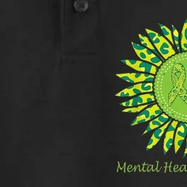 End The Stigma Mental Health Matters Ribbon Awareness Gifts Dry Zone Grid Performance Polo