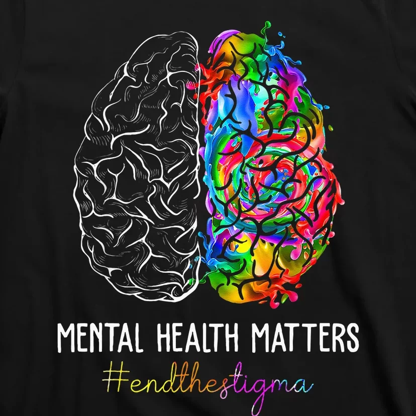 End The Stigma Mental Health Matters Mental Awareness Gifts T-Shirt