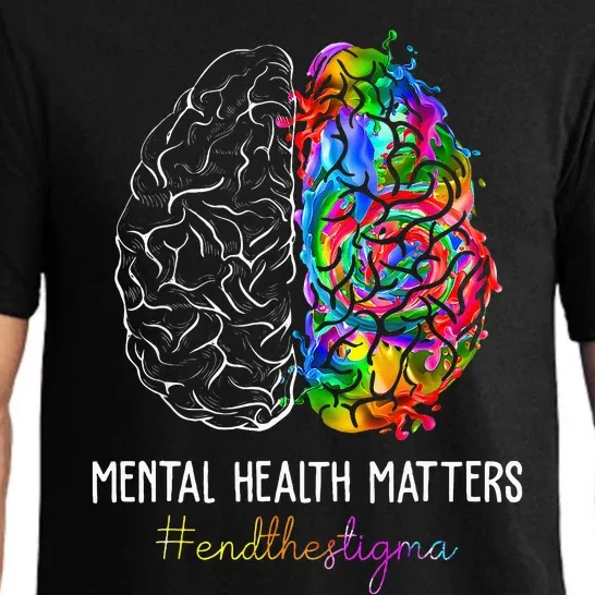 End The Stigma Mental Health Matters Mental Awareness Gifts Pajama Set