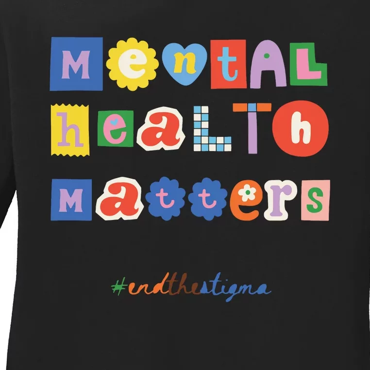 End The Stigma Mental Health Matters Women Ladies Long Sleeve Shirt