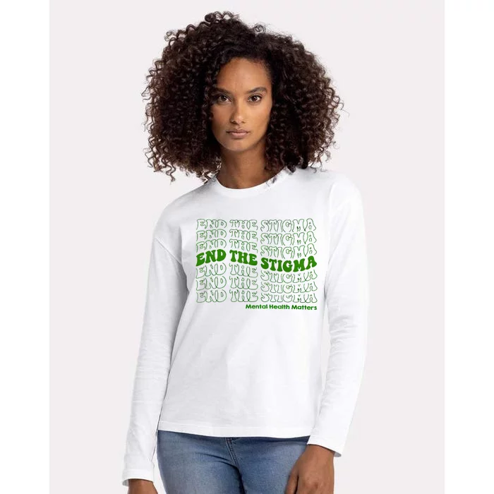 End The Stigma Mental Health Matters Womens Cotton Relaxed Long Sleeve T-Shirt