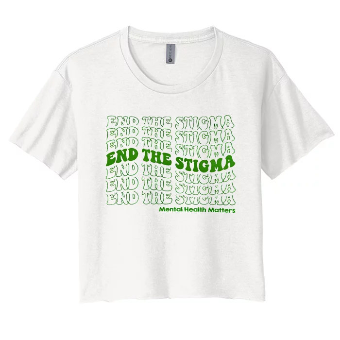 End The Stigma Mental Health Matters Women's Crop Top Tee