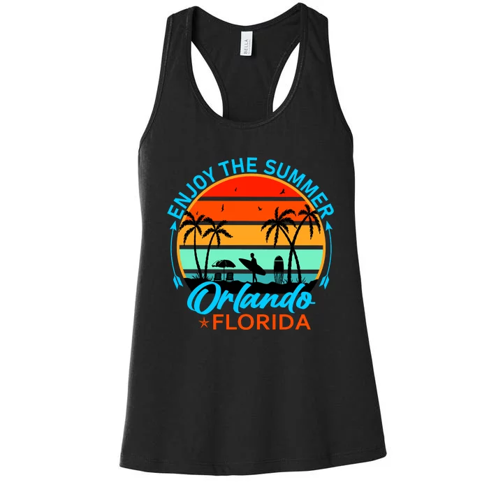 Enjoy The Summer Orlando Florida Women's Racerback Tank