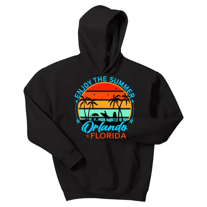 Enjoy The Summer Orlando Florida Kids Hoodie